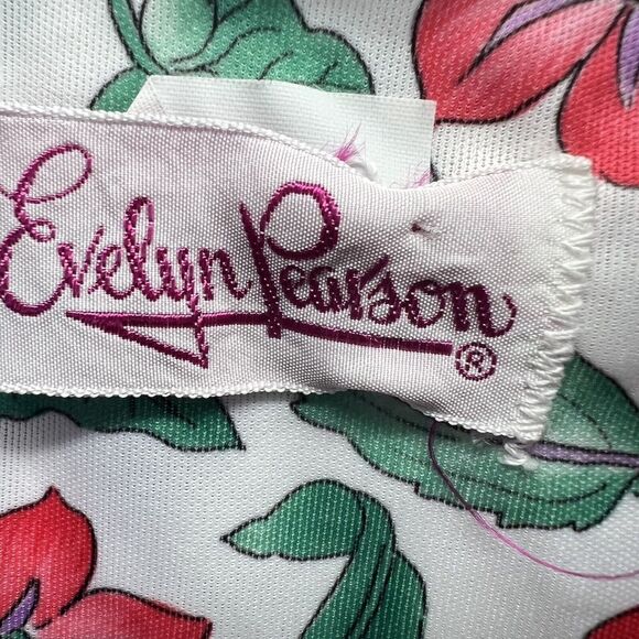Vtg Evelyn Pearson Robe Size S / M Front Zip Floral Kimono Sleeve Union Made 70’ - Picture 7 of 11
